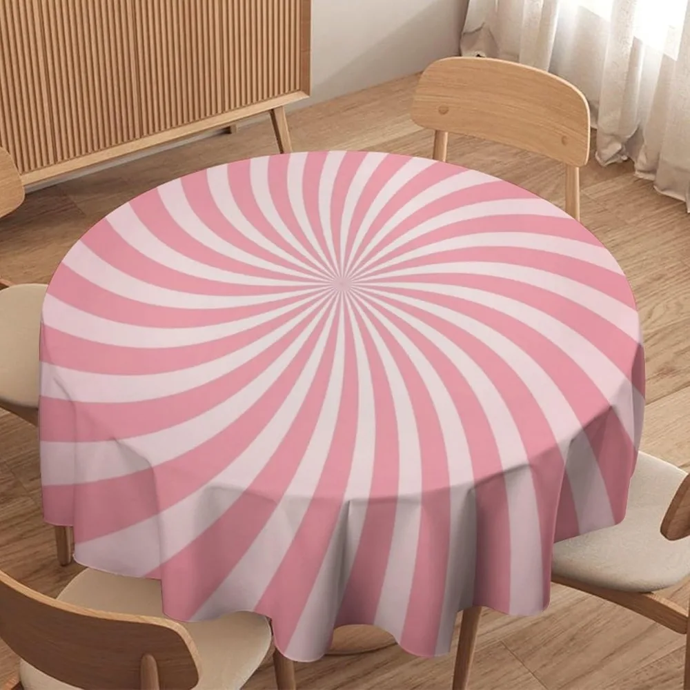 Century Textile & Sewing Supply Online Shopping - Vintage Groovy Swirl Round Tablecloth 70s