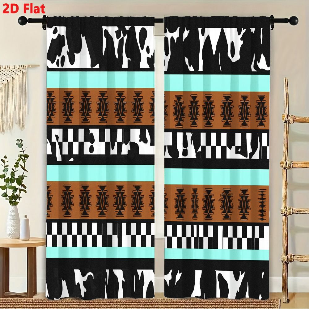 2Pcs Curtains 2D Flat Geometri - đánh giá và giá Century Textile & Sewing Supply Online Shopping