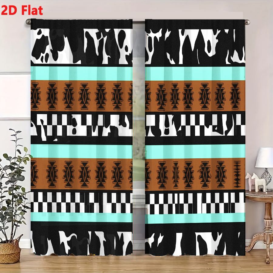 2Pcs Curtains 2D Flat Geometri - đánh giá và giá Century Textile & Sewing Supply Online Shopping